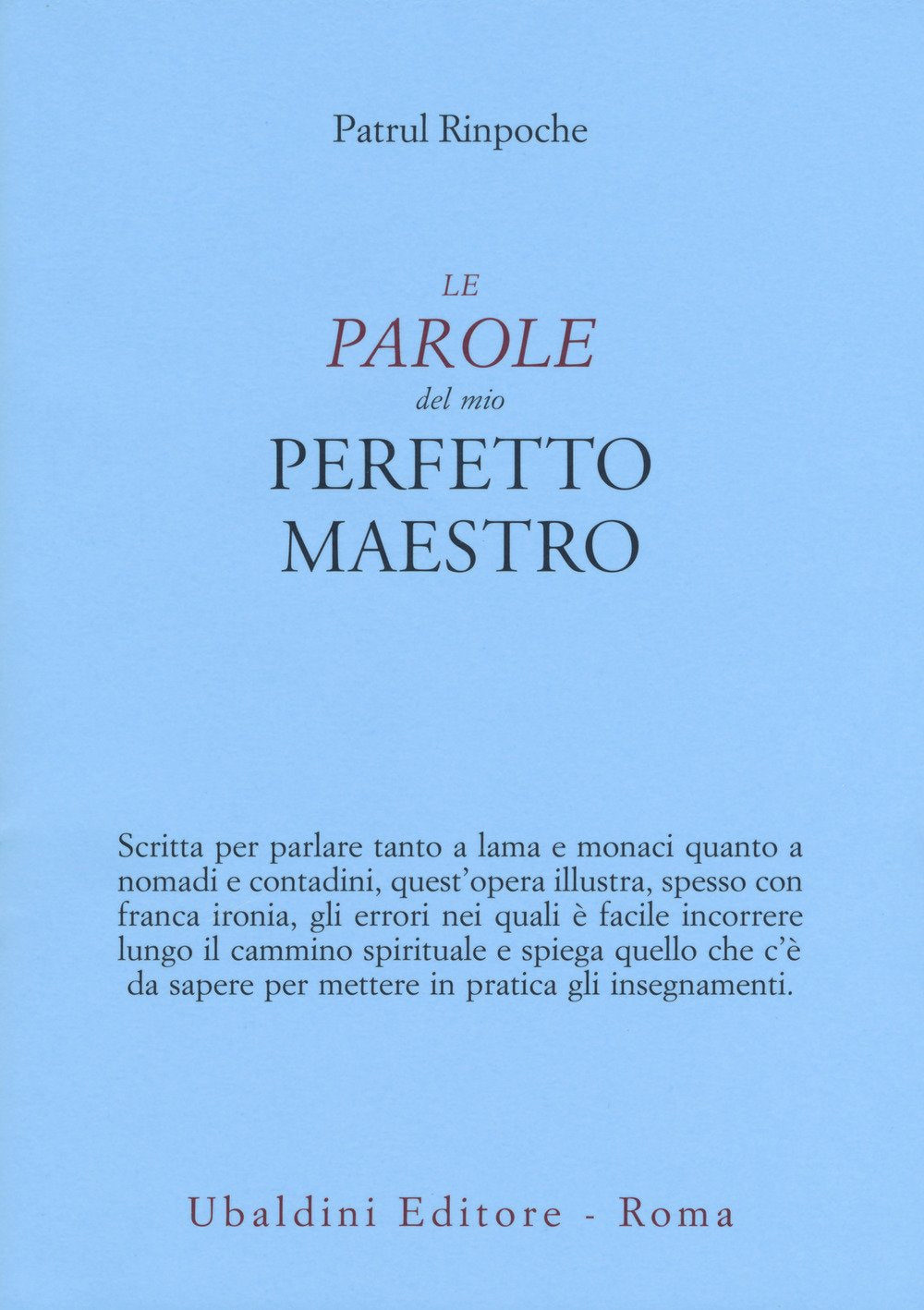 Le parole del mio perfetto maestro book