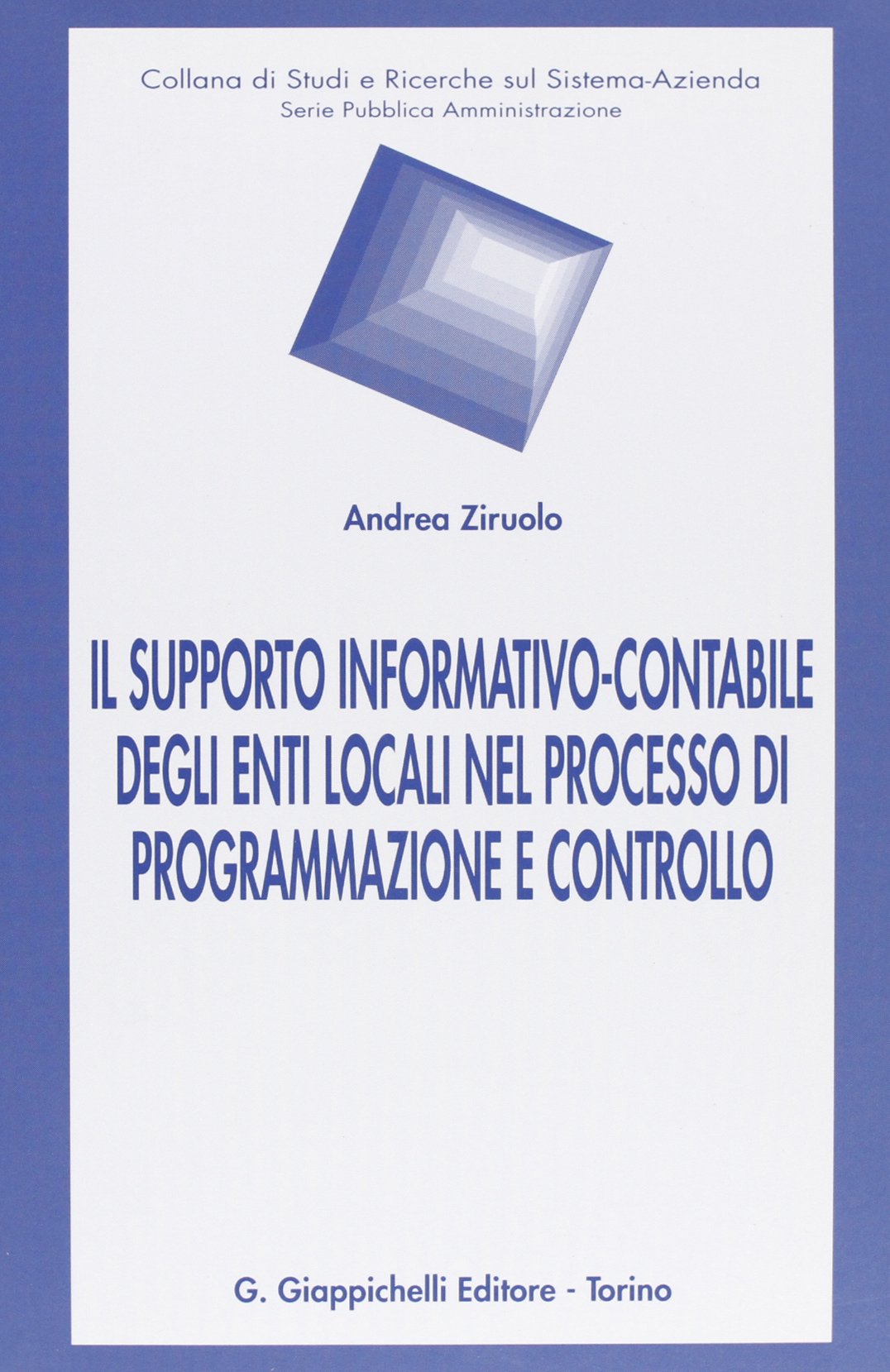 Il supporto informativo-contabile degli enti locali nel processo di programmazione e controllo book
