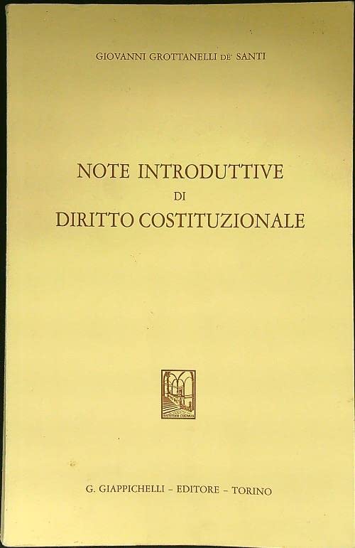Note introduttive di diritto costituzionale Law