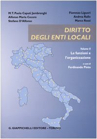 Diritto degli enti locali. Le funzioni e l'organizzazione (Vol. 2) Law