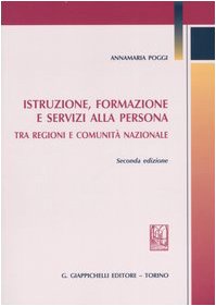 Istruzione, formazione e servizi alla persona. Tra regioni e comunità nazionale book