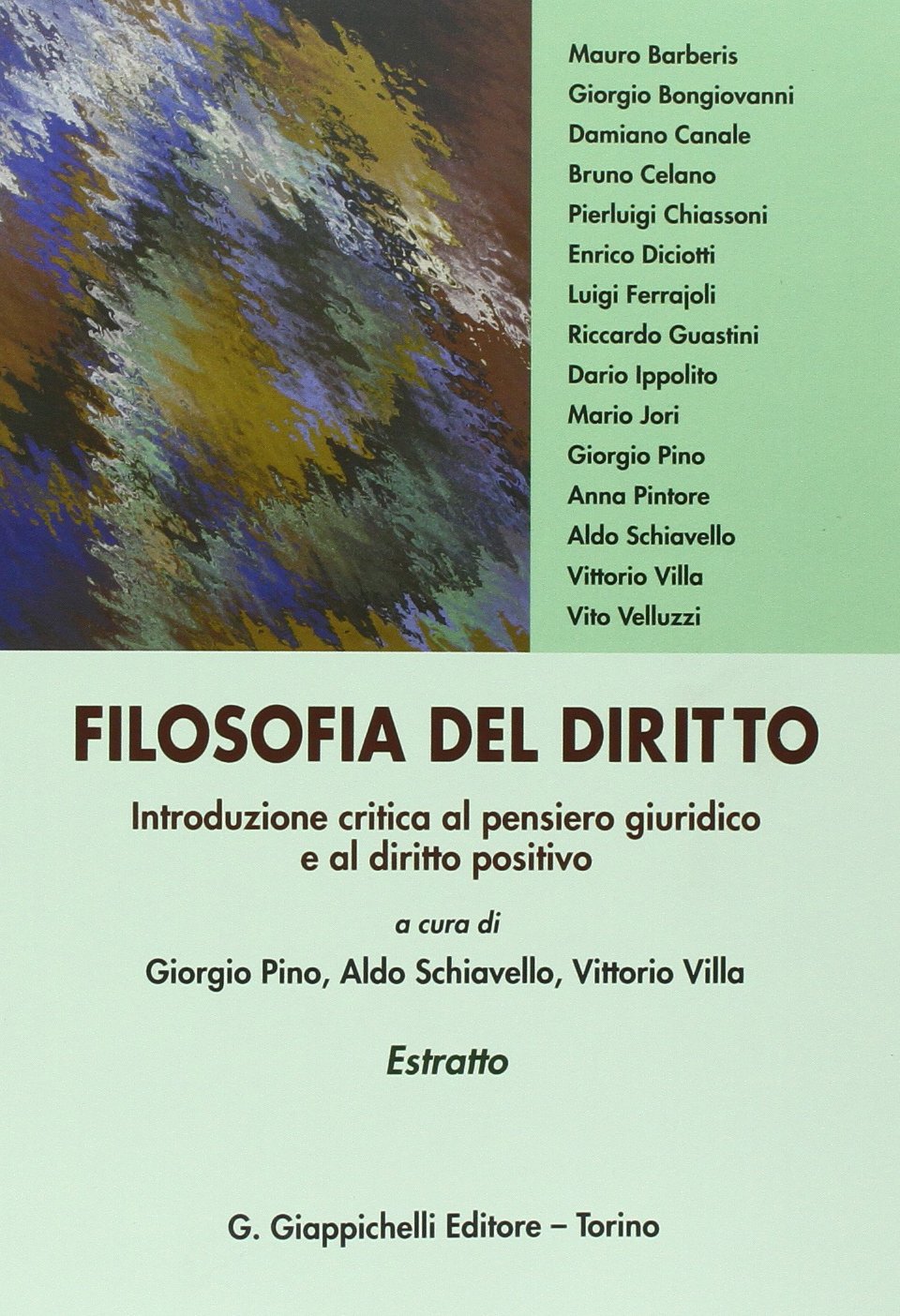 Filosofia del diritto. Introduzione critica al pensiero giuridico e al diritto positivo. Estratto book