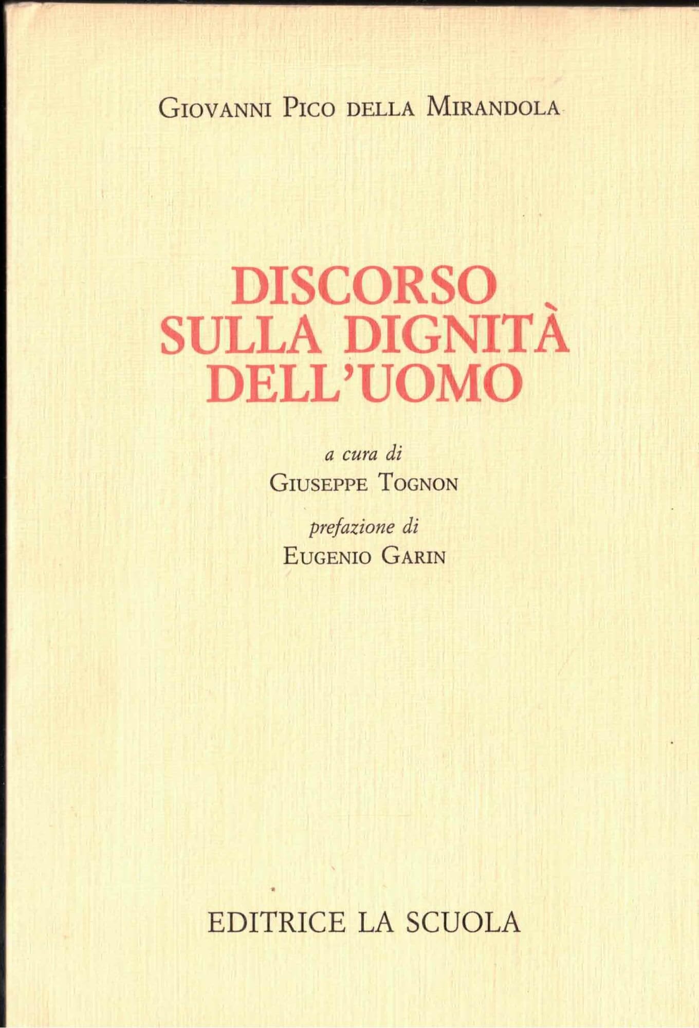 Discorso sulla dignità dell'uomo book