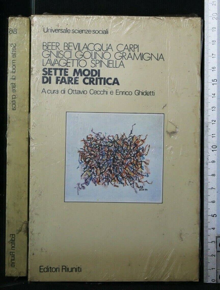 Sette modi di fare critica Contemporary literature