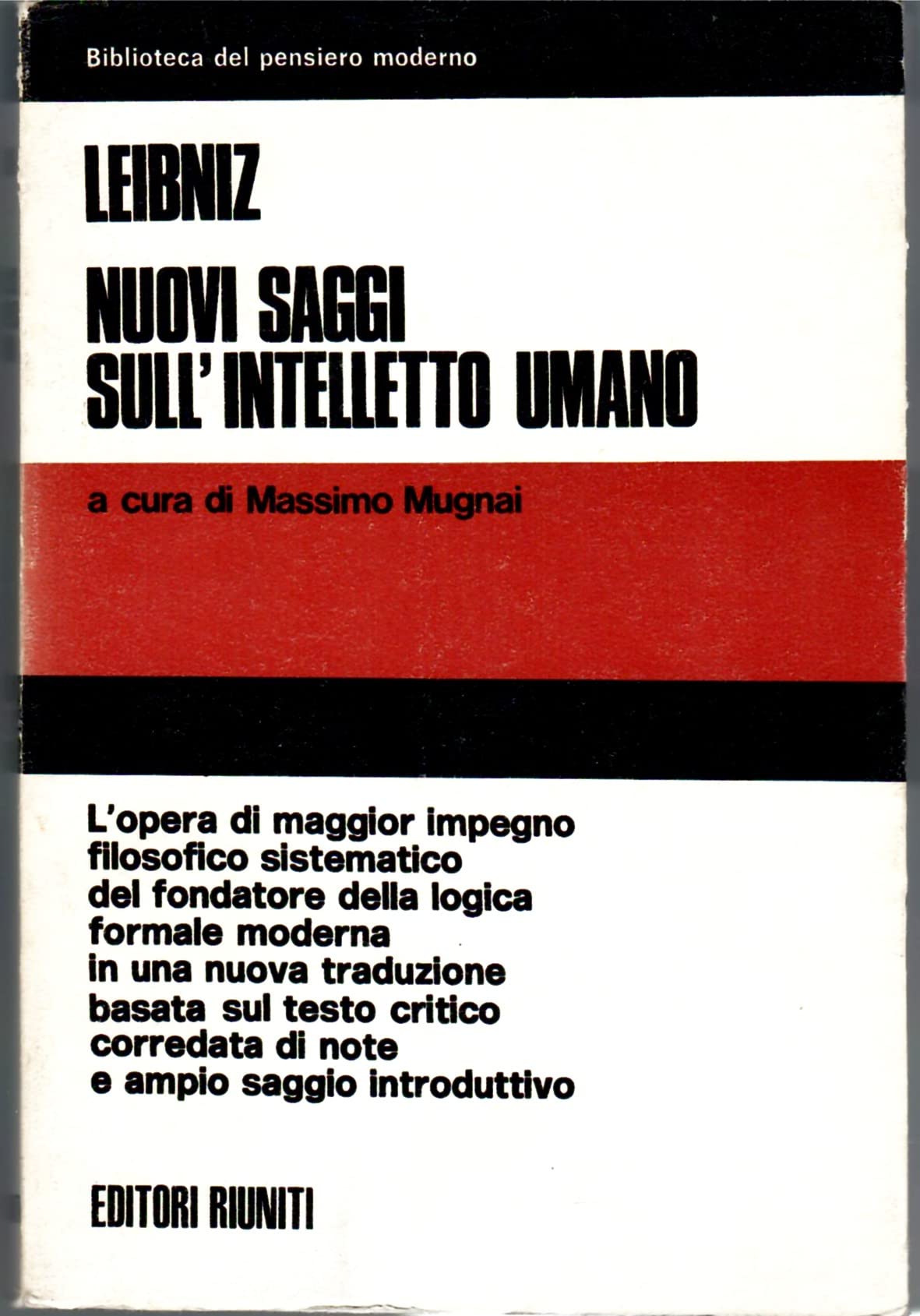Nuovi saggi sull'intelletto umano (Biblioteca del pensiero moderno) Philosophy