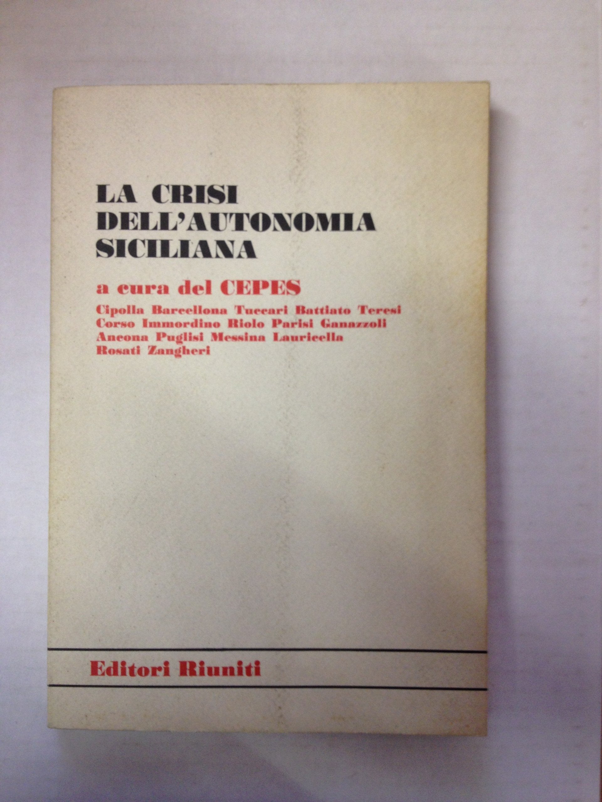 La crisi dell'autonomia siciliana Business, Finance & Career