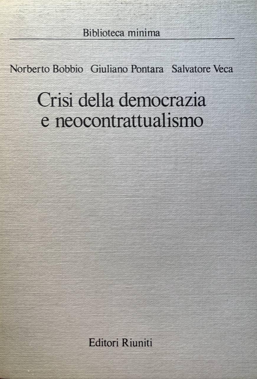 Crisi della democrazia e neocontrattualismo Books