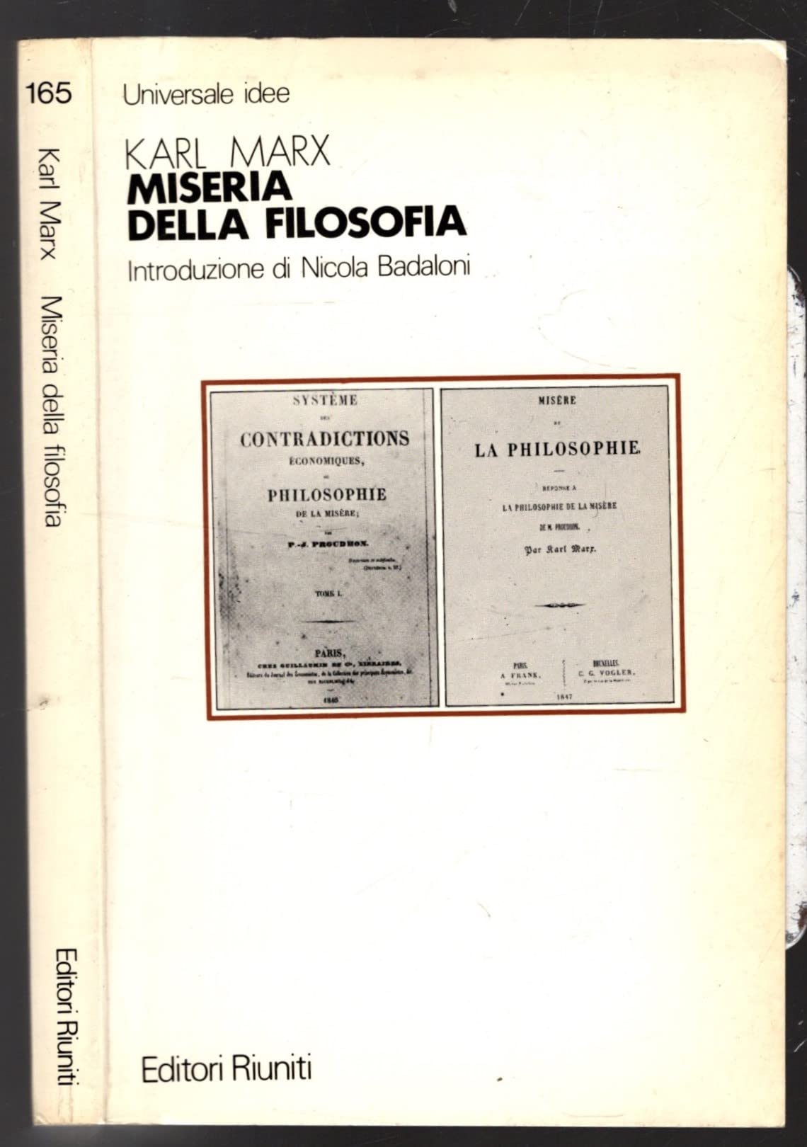 Miseria della filosofia. Risposta alla filosofia della miseria di Proudhon (Universale) Philosophy