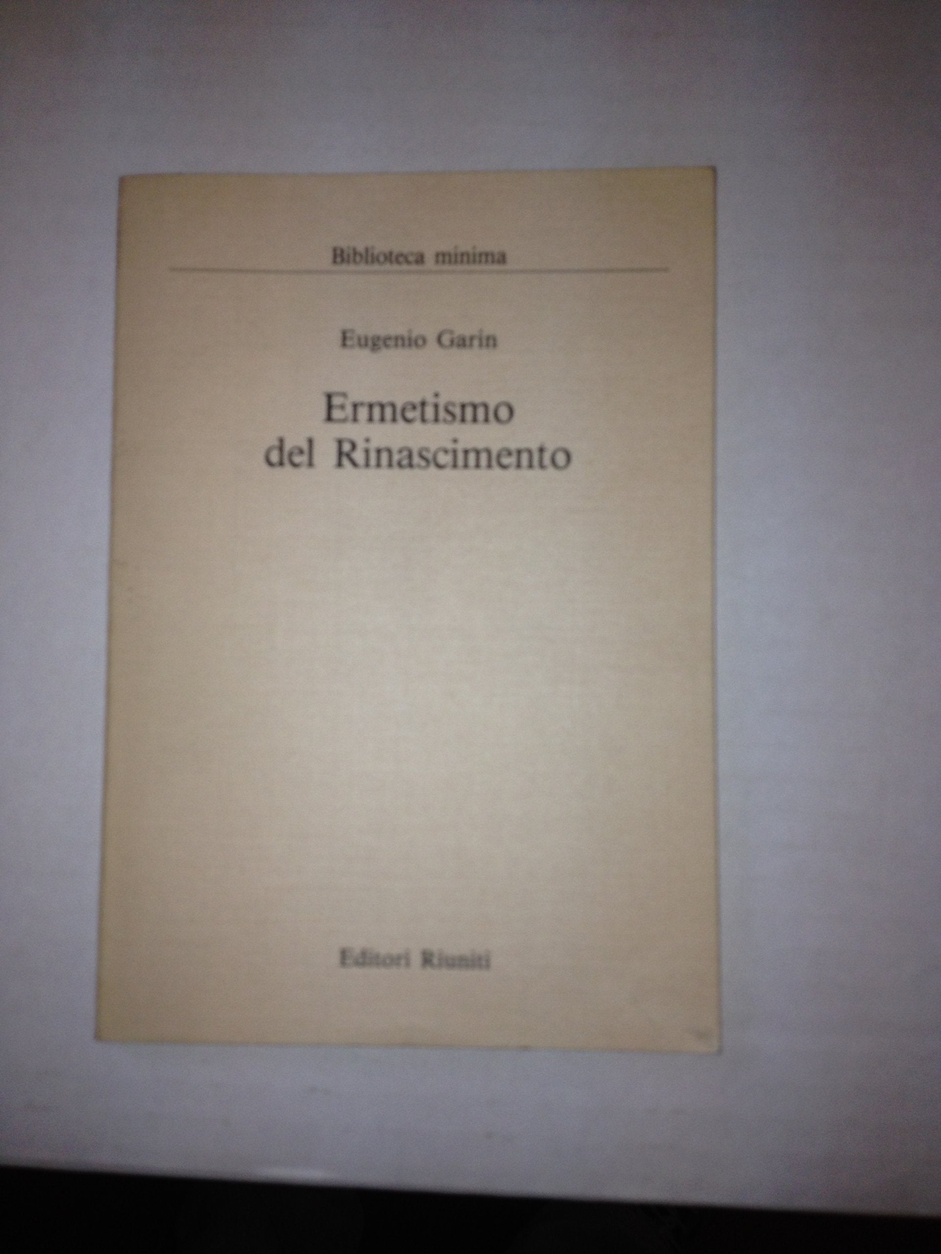 Ermetismo del Rinascimento book