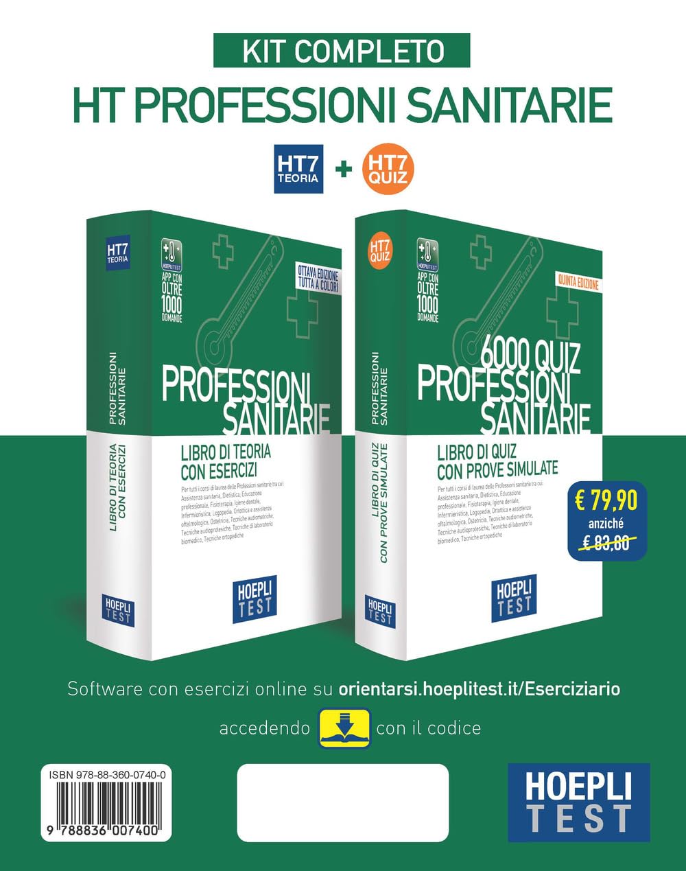 Hoepli test. Professioni sanitarie. Kit completo: Libro di teoria con esercizi-6000 Quiz con prove simulate. Con Contenuto digitale per download Medicine