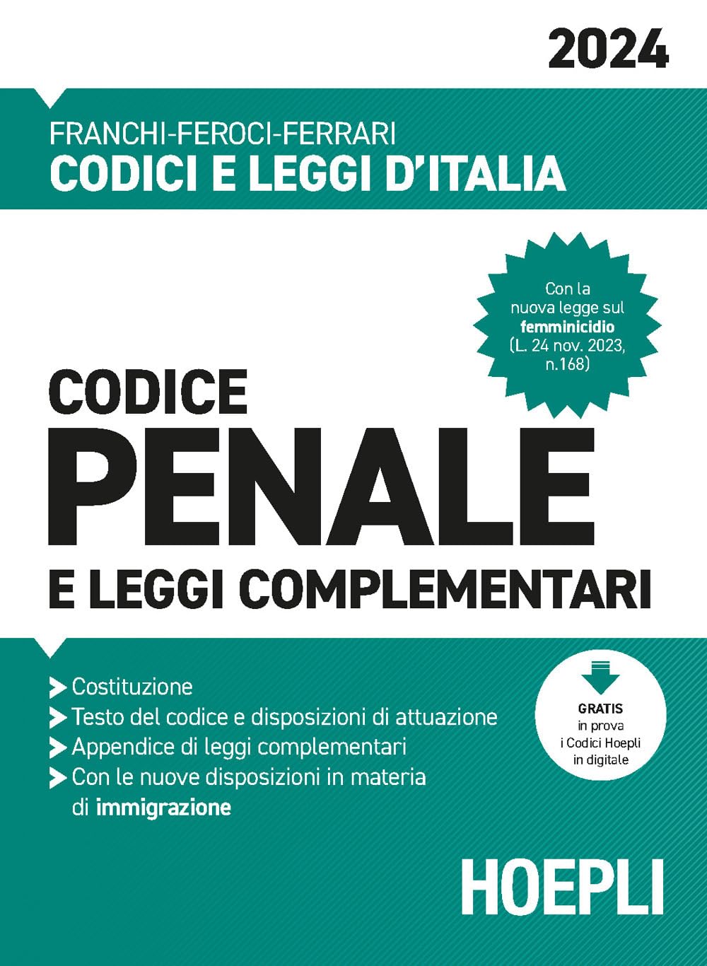 Codice penale e leggi complementari 2024 Law Books