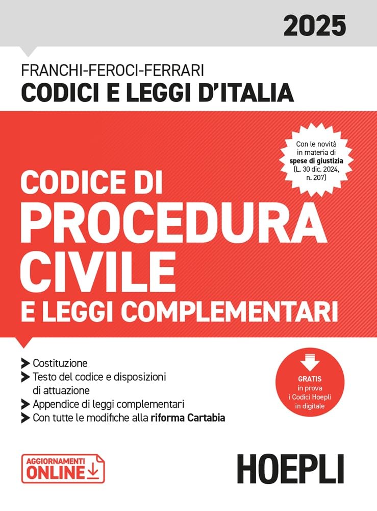 Codice di Procedura civile e leggi complementari 2025 Law Books