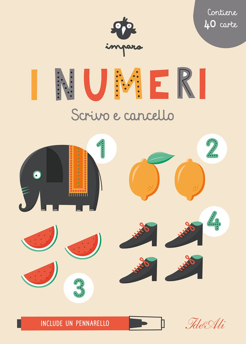 Imparo i numeri. Scrivo e cancello. Ediz. a colori. Con pennarello cancellabile. Con 40 Carte (Libri gioco) Non-fiction
