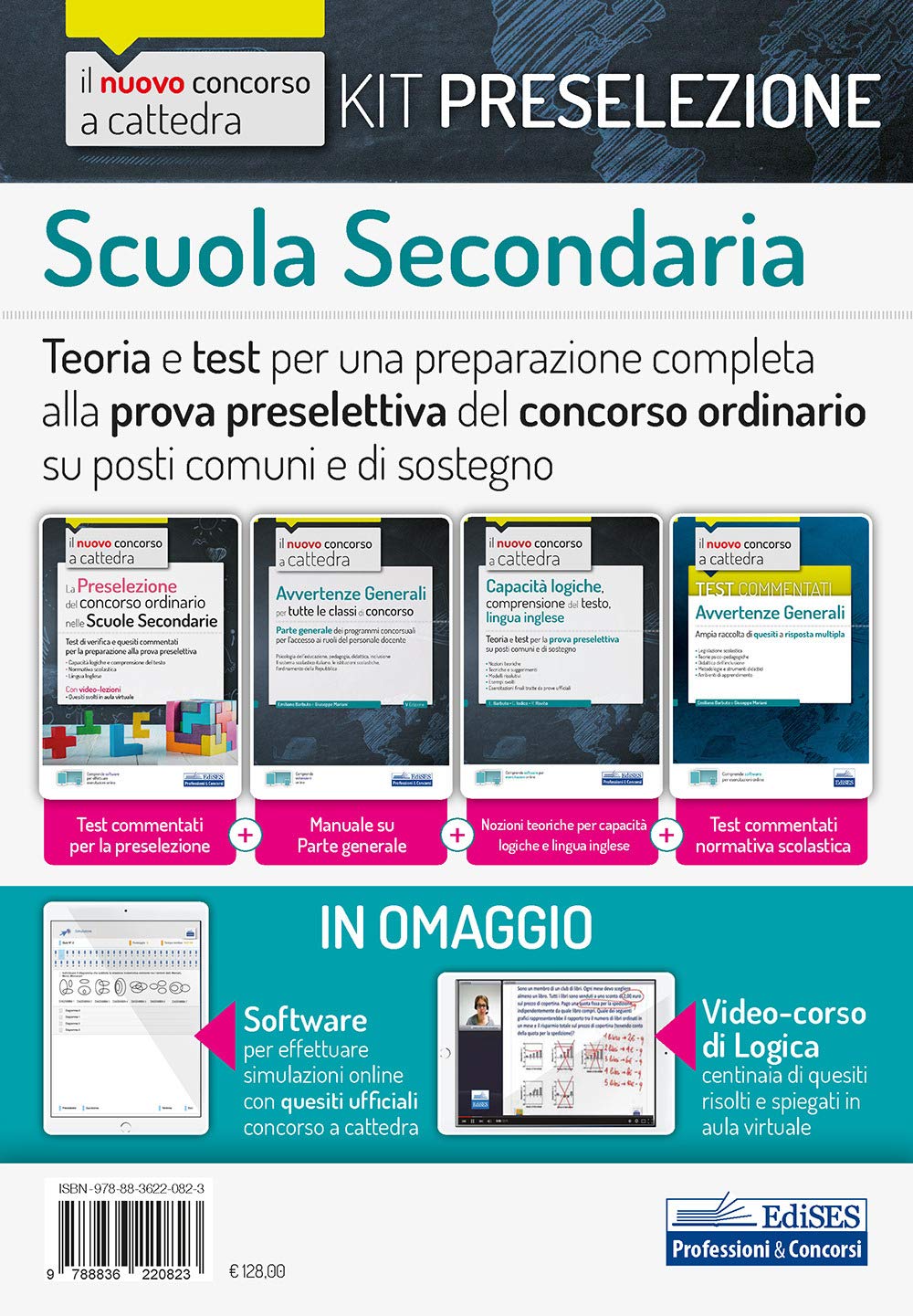 Kit preselezione Scuola secondaria. Teoria e test per una preparazione completa alla prova preselettiva del concorso ordinario su posti comuni e di ... simulazione. Con Video (Concorso a cattedra) Education & Training