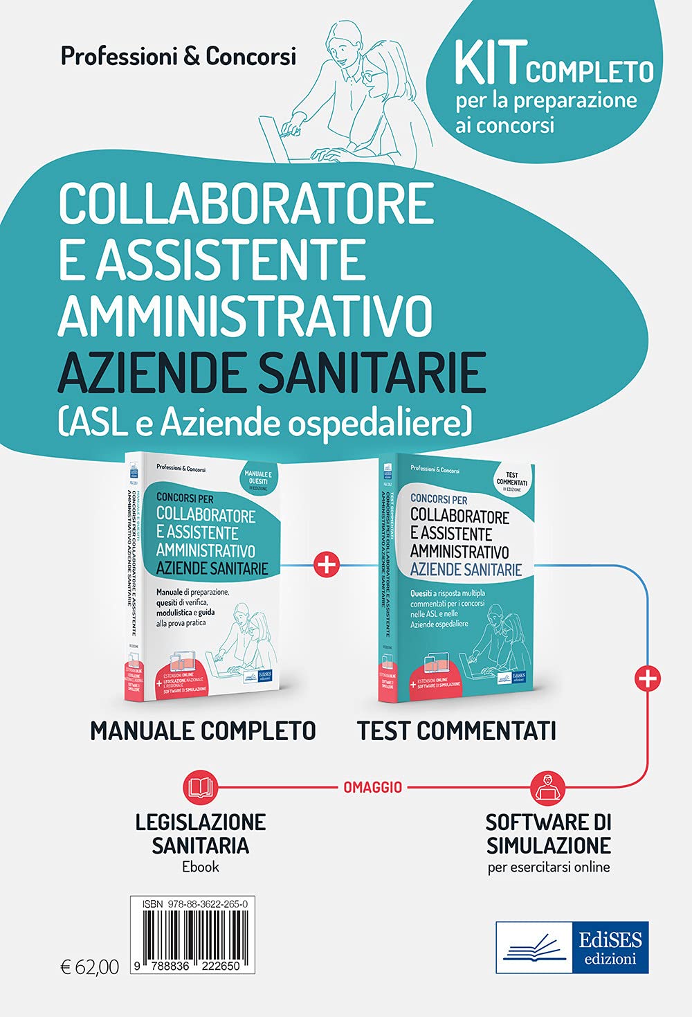 Kit completo per la preparazione al concorso. Collaboratore e assistente amministrativo Aziende sanitarie (ASL e Aziende ospedaliere). Con ebook. Con software di simulazione Medicine
