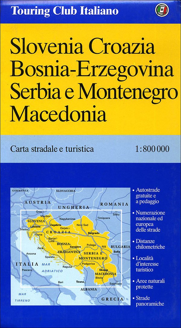 Slovenia, Croazia, Bosnia-Erzegovina, Iugoslavia, Macedonia 1:800.000 (Carte stradali d'Europa) Leisure, Home & Garden
