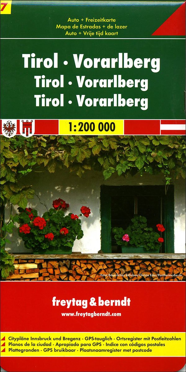 Tirol Vorarlberg. Carta stradale scala 1:200.000 Leisure, Home & Garden