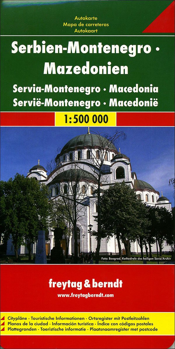 Serbia-Montenegro, Macedonia 1:500.000. Carta stradale. Ediz. multilingue (Europa mappe stradali turistiche) Leisure, Home & Garden