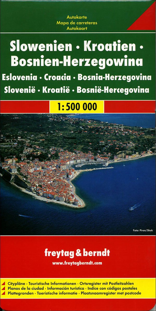 Slovenia, Croatia, Bosnia, Herzegovina 1:500.000 Leisure, Home & Garden