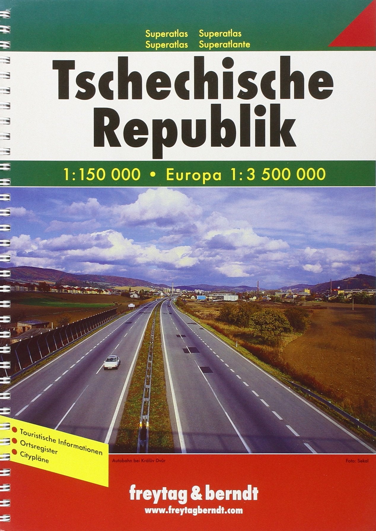 Frey Czech Republic superatlas spiralato 1:150.000 Leisure, Home & Garden