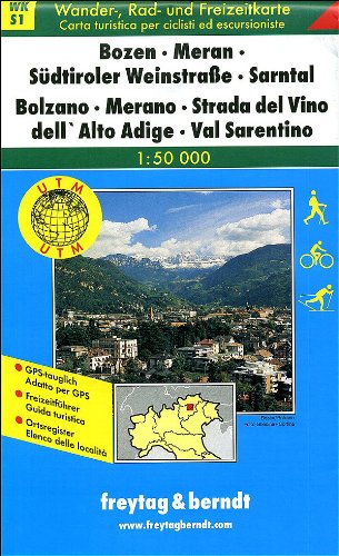 Bolzano, Merano, Strada del vino dell'Alto Adige, Val Sarentino 1:50.00. carta turistica per ciclisti ed escursionisti. Ediz. italiana e tedesca Leisure, Home & Garden