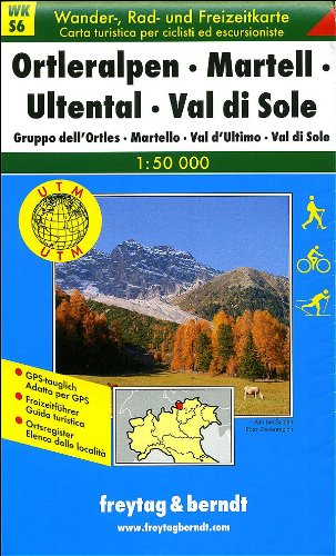 Gruppo Dell'ortles, Martello, Val D'ultimo, Val Di Sole 1:50.000. Carta Turistica Per Ciclisti ed Escursionisti. Ediz. Italiana E Tedesca Leisure, Home & Garden