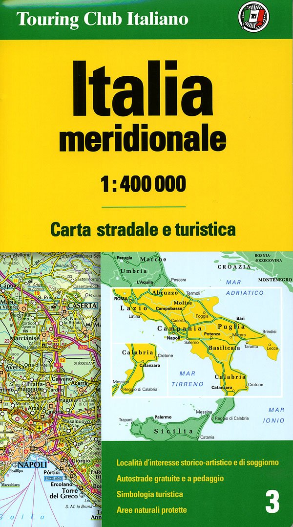 Süditalien. Italia Meridionale. Southern Italy. Italie du Sud. Italia meridional: Touristische Strassenkarte (Carte d'Italia 1:400.000) Maps & Plans