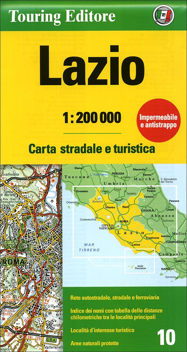 Lazio: TCI.R10 (Regional Road Map) Leisure, Home & Garden