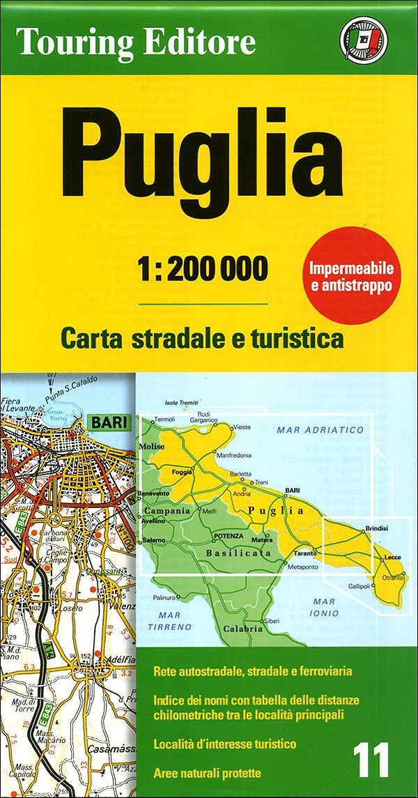 Puglia: TCI.R11 (Regional Road Map) Leisure, Home & Garden