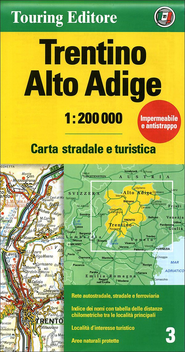 Trentino Alto Adige: TCI.R03 (Regional Road Map) Leisure, Home & Garden