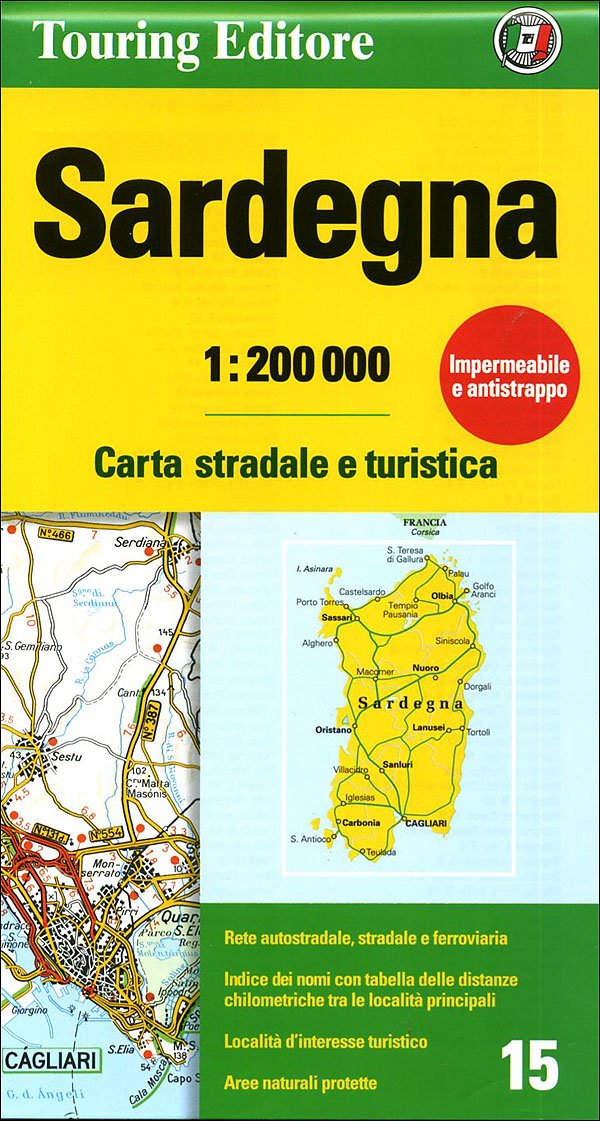 Sardinia: TCI.R15 (Regional Road Map) Leisure, Home & Garden