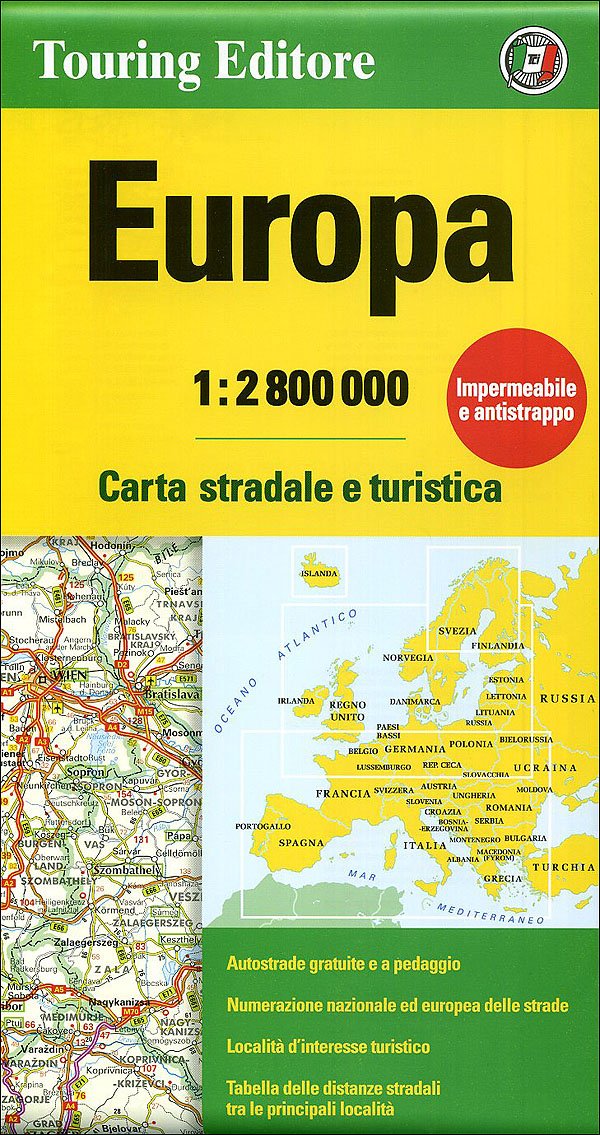 Europa 1:2.800.000. Carta stradale e turistica (Carte d'Europa 1:800.000) Leisure, Home & Garden