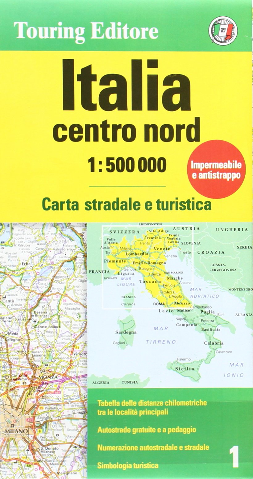 Italy Central and North: TCI.0.CN1 (Carte d'Italia 1:500.000) Leisure, Home & Garden