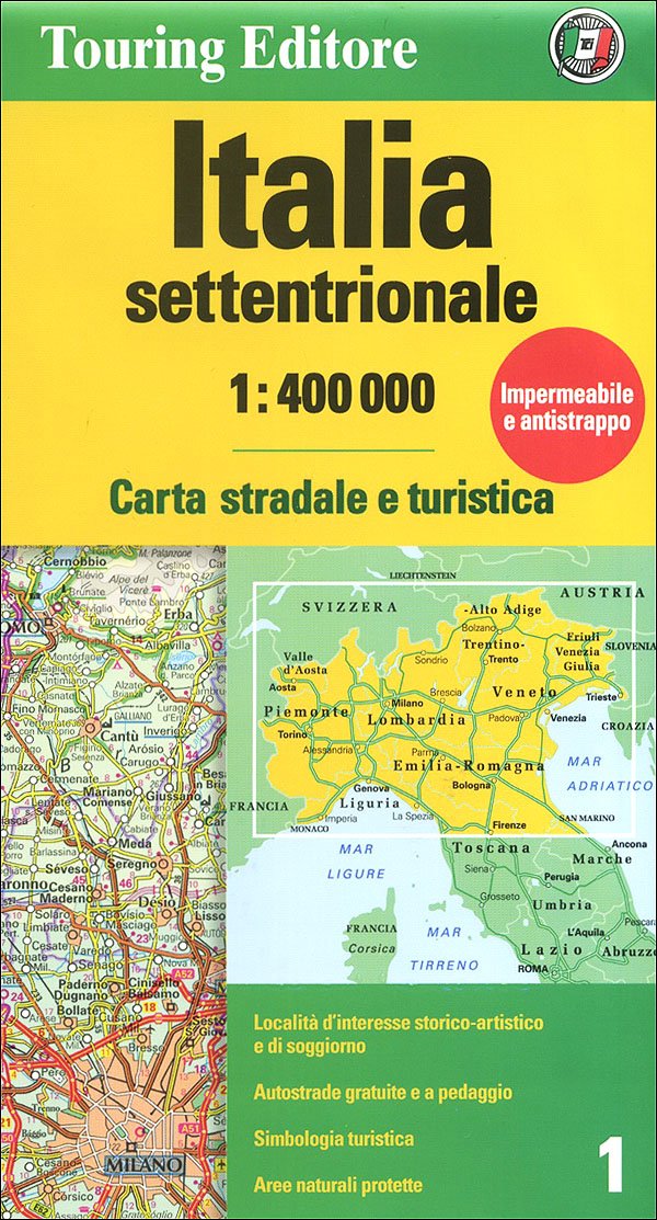 Italy North: TCI.01 (Carte d'Italia 1:400.000) Leisure, Home & Garden