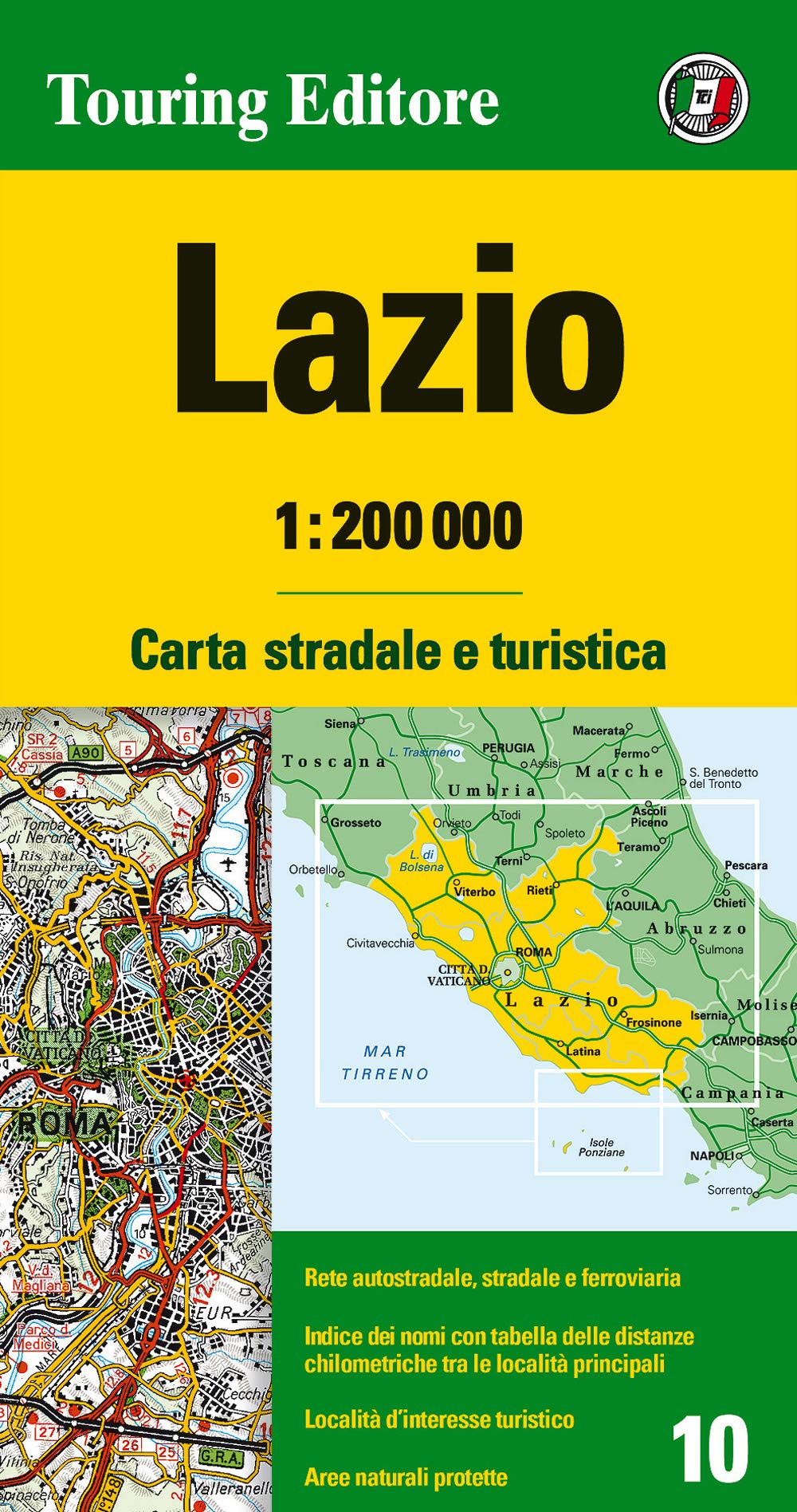 Lazio 1:200.000. Carta stradale e turistica (Carte regionali 1:200.000, Band 10) Maps & Plans