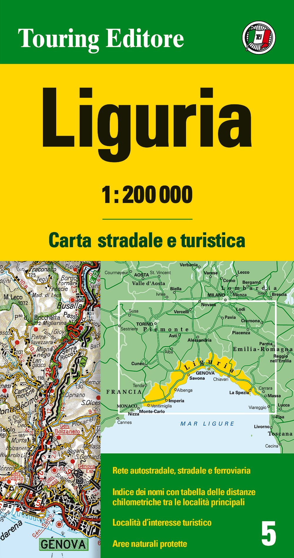 Liguria 1:200.000. Carta stradale e turistica Leisure, Home & Garden