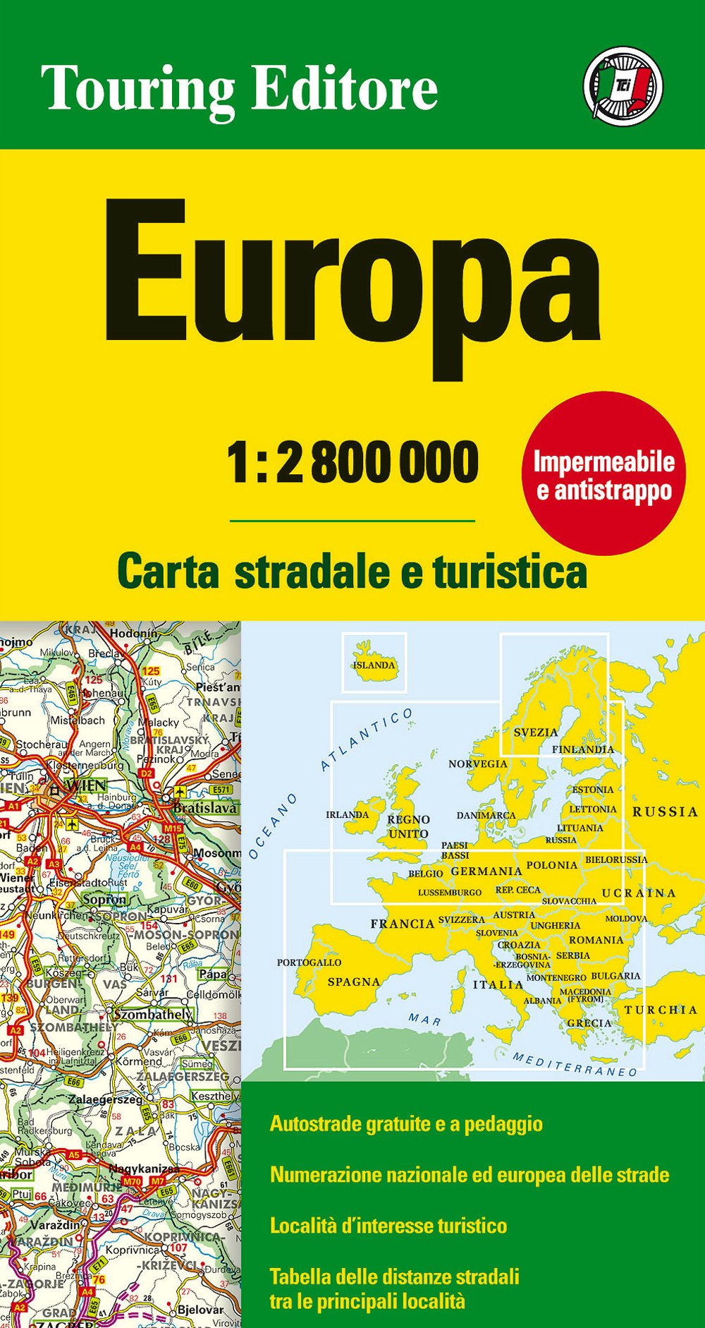 Europa 1:2.800.000. Carta stradale e turistica. Ediz. multilingue (Carte d'Europa 1:800.000) Leisure, Home & Garden