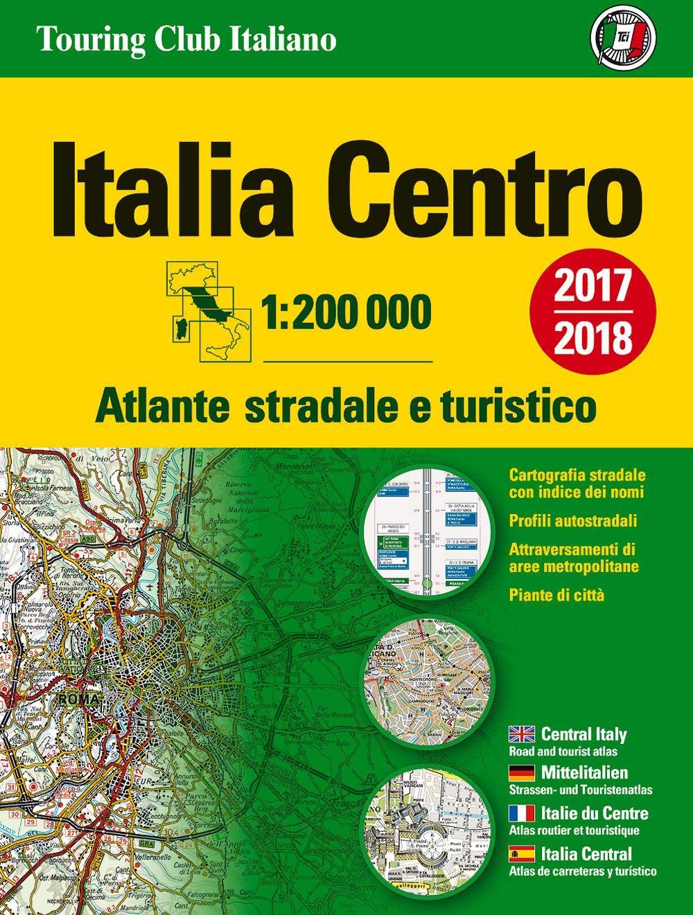 Italy Central Atlas - Atlante Stradale Centro: TCI.A2 Leisure, Home & Garden