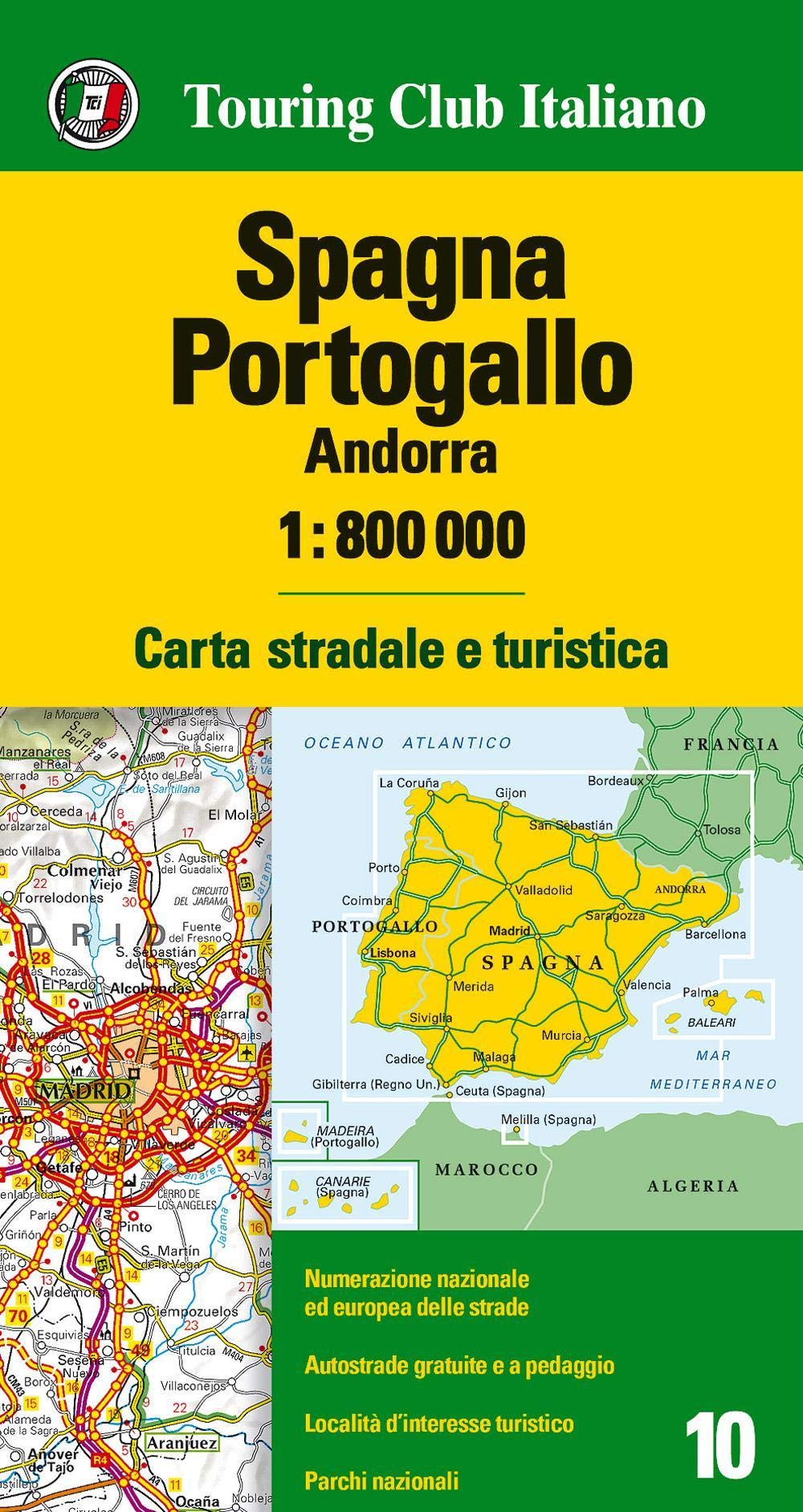 Spagna, Portogallo, Andorra 1:800.000. Carta stradale e turistica Leisure, Home & Garden