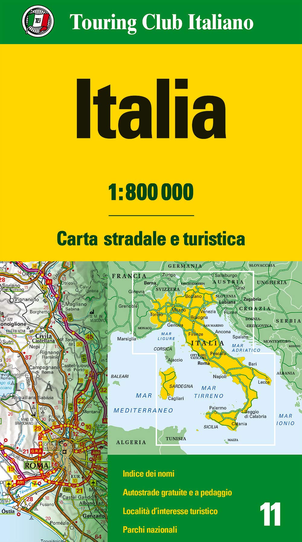 Italia 1:800.000. Carta stradale e turistica (Carte d'Europa 1:800.000) Leisure, Home & Garden