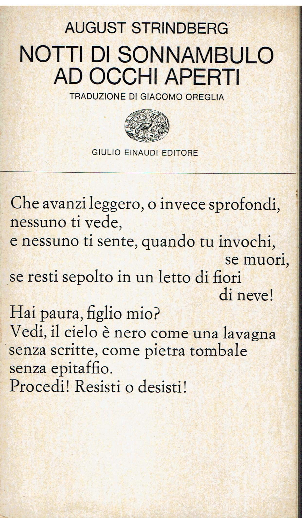 Notti di sonnambulo ad occhi aperti Poetry