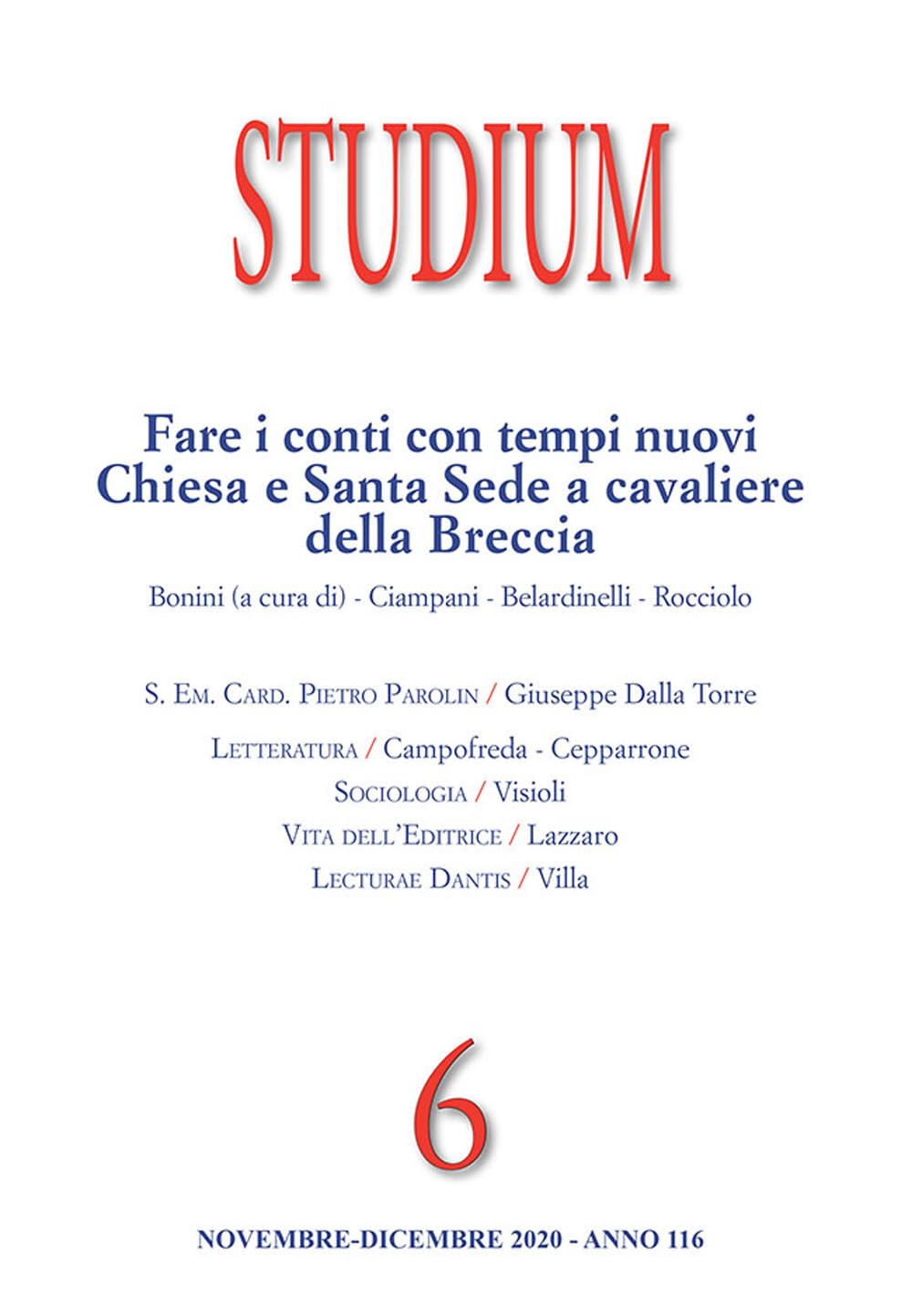 Studium. Fare i conti con i tempi nuovi. Chiesa e Santa Sede a cavaliere della Breccia (2020) (Vol. 6) book
