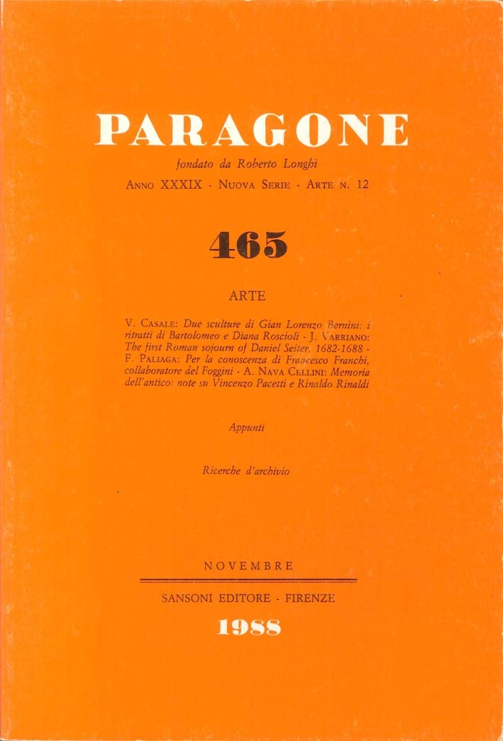 PARAGONE. Rivista di Arte figurativa e letteratura fondata da R. Longhi - Nuova Serie (fasc. 465 Arte ) Books