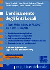 L'ordinamento degli enti locali (Progetto ente locale) Law