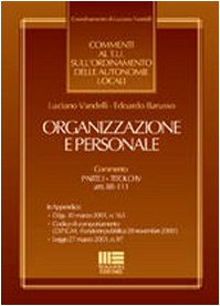 Organizzazione e personale (Comm. al T.U. sull'ordin. autonom. locali) Business, Finance & Career