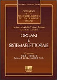 Organi e sistema elettorale (Comm. al T.U. sull'ordin. autonom. locali) Books