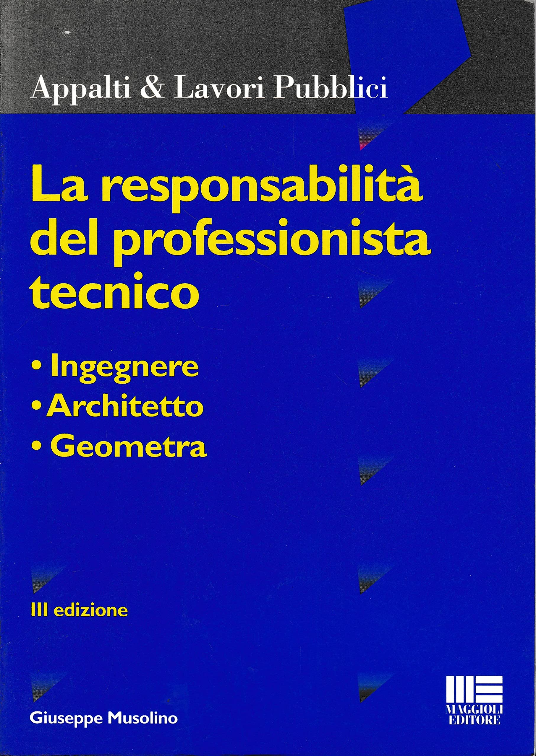 La responsabilità del professionista tecnico: ingegnere, architetto, geometra (Ambiente territorio edilizia urbanistica) Law