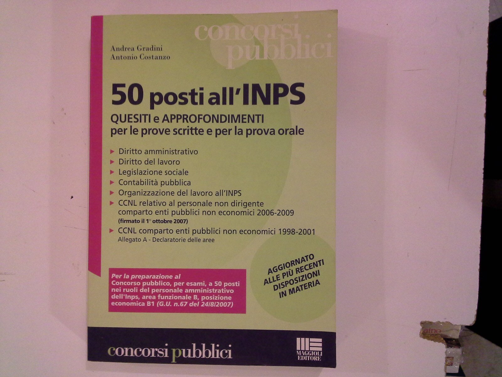 Cinquanta posti all'INPS. Quesiti e approfondimenti per le prove scritte e per la prova orale book