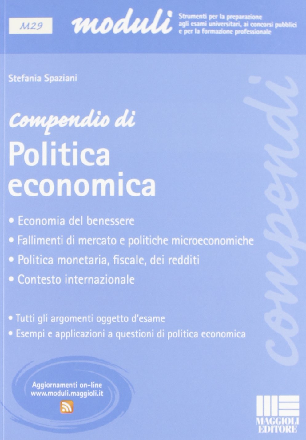 Compendio di politica economica book