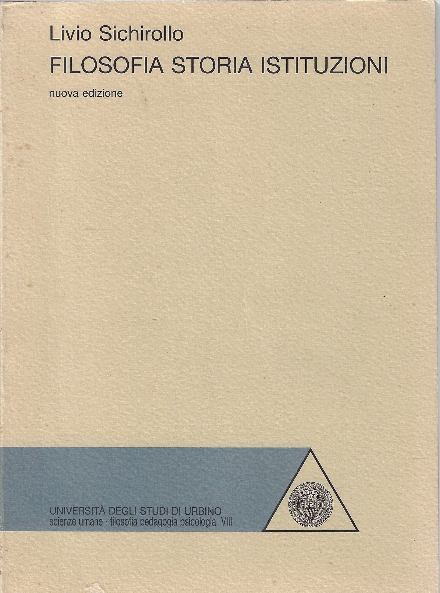 Filosofia, storia, istituzioni (Università di Urbino) Philosophy